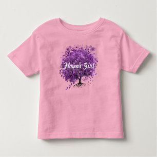 Forest Purple Heart Leaf Tree Wedding Toddler T-Shirt