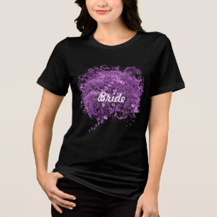 Forest Purple Heart Leaf Tree Wedding Tri-Blend Shirt