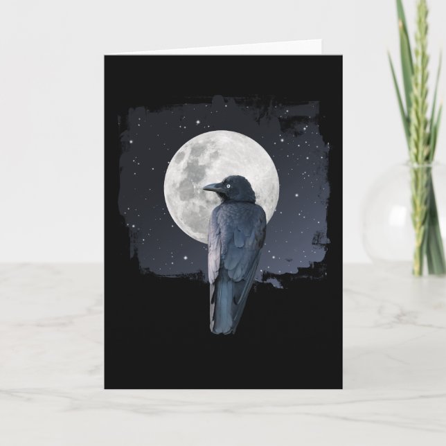 Forest Raven Cold Moon Card (Front)
