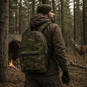 Forest Recon Woodland Camouflage Pattern Printed Backpack