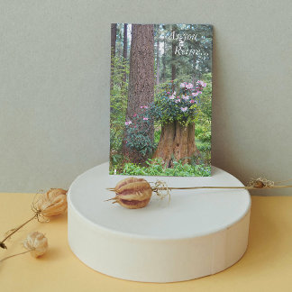 Forest Rhododendrons Floral Retirement Card