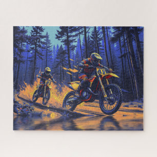 Forest Ride - Motocross Racers Jigsaw Puzzle