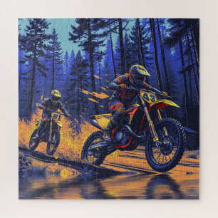 Forest Ride - Motocross Racers Jigsaw Puzzle