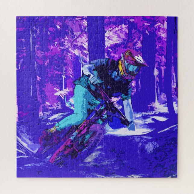 Forest Rider - BMX Racer Jigsaw Puzzle (Vertical)