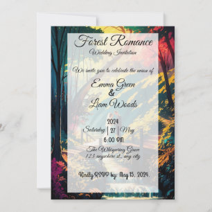 Forest Romance: A Wedding Tale Invitation