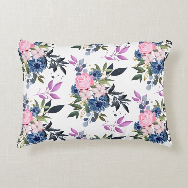 Forest roses- big rose decorative cushion (Front)