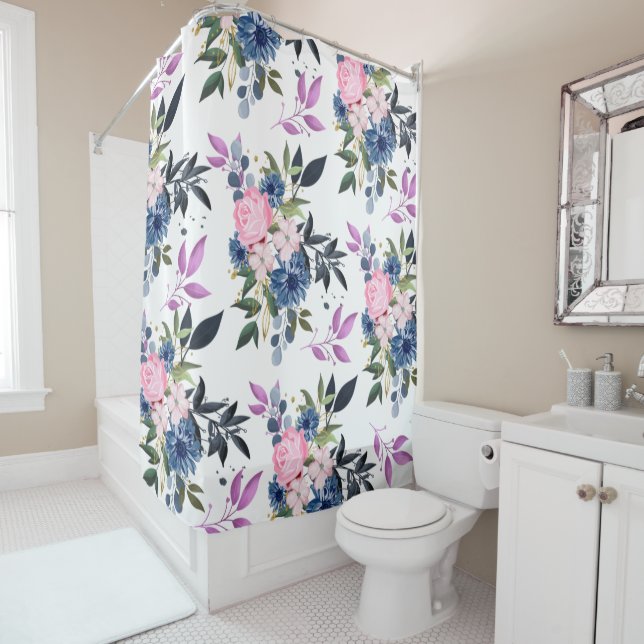 Forest roses- big rose shower curtain (In Situ)