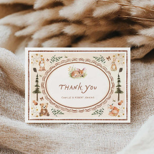 Forest Rustic Baby Shower Thank you Card