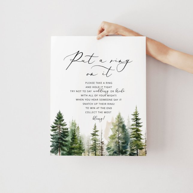 Forest rustic dont say bride bridal shower poster (Creator Uploaded)