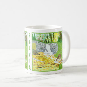 Forest Scene Classic Mug With Text
