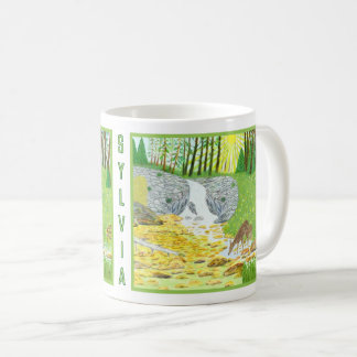 Forest Scene Classic Mug With Text