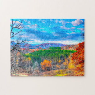 Forest Scene Wisconsin. Jigsaw Puzzle