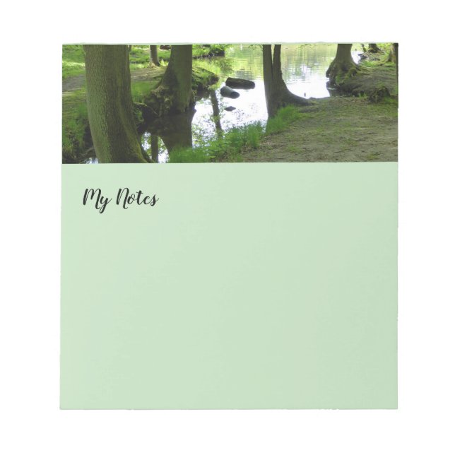 forest scenery photo notepad (Front)