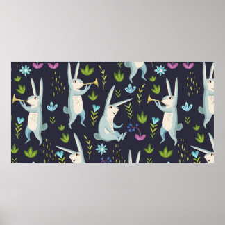 Forest. seamless pattern poster
