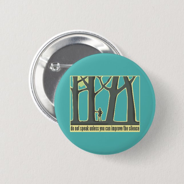 Forest Silence 6 Cm Round Badge (Front & Back)