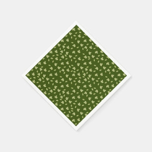 Forest Simple Green Leaf Pattern Joint Baby Shower Napkin