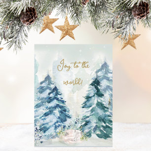 Forest Snow Christmas Trees Card