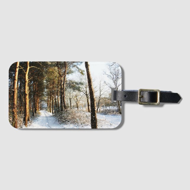 Forest Snow Scene bc ltcnm Luggage Tag (Front Horizontal)