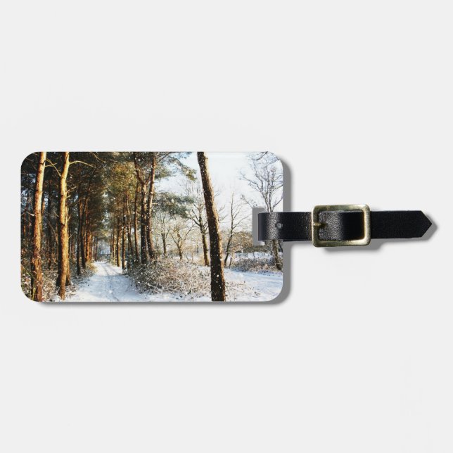 Forest Snow Scene cd ltcnm Luggage Tag (Front Horizontal)