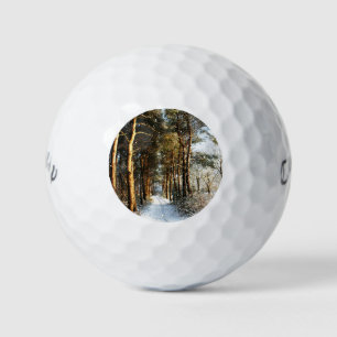 Forest Snow Scene cwb gbcna Golf Balls