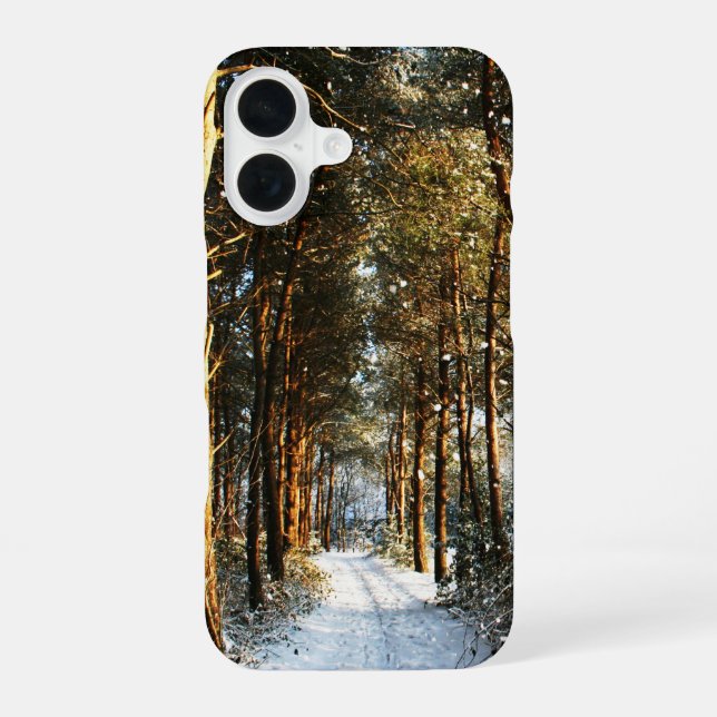 Forest Snow Scene iphcnm iPhone 16 Case (Back)