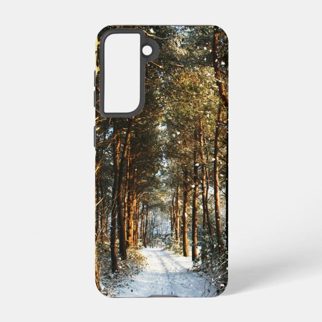 Forest Snow Scene sgcnm Samsung Galaxy S21 Case (Back)