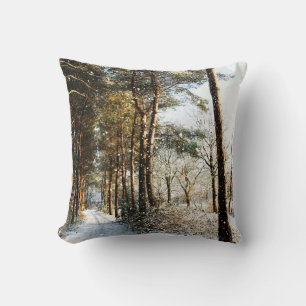 Forest Snow Scene tp arc2 Cushion