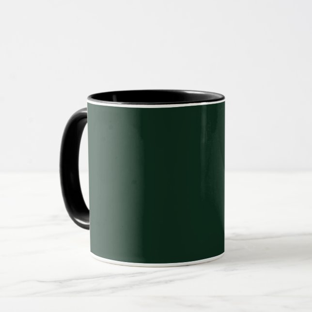 Forest solid plain dark green mug (Front Left)