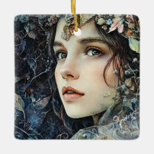 Forest Spirit Ceramic Ornament