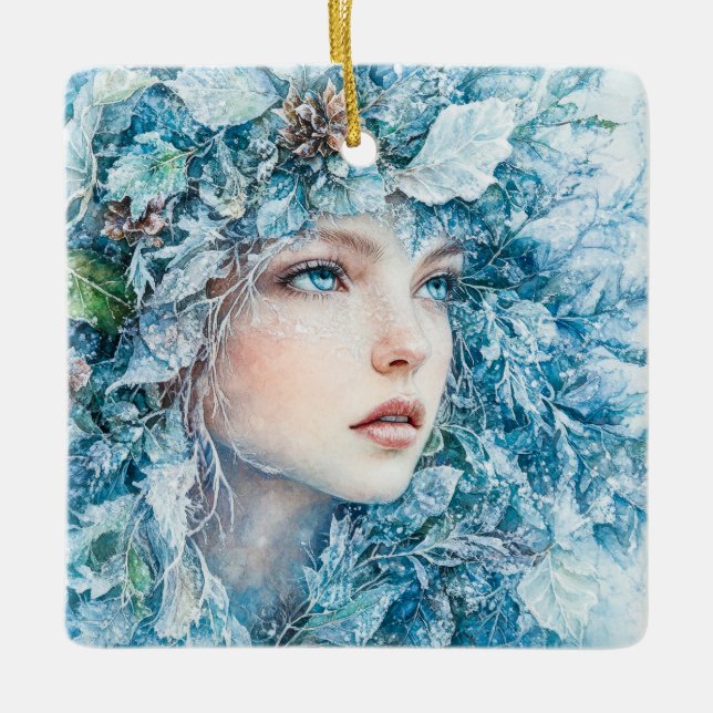 Forest Spirit Ceramic Ornament (Front)