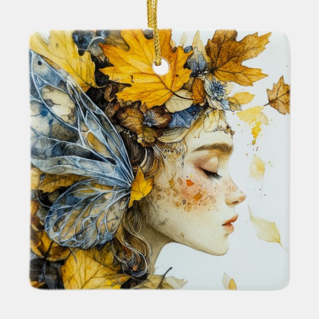 Forest Spirit Ceramic Ornament (Front)