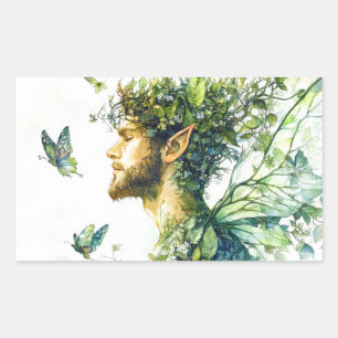 Forest Spirit Rectangular Sticker