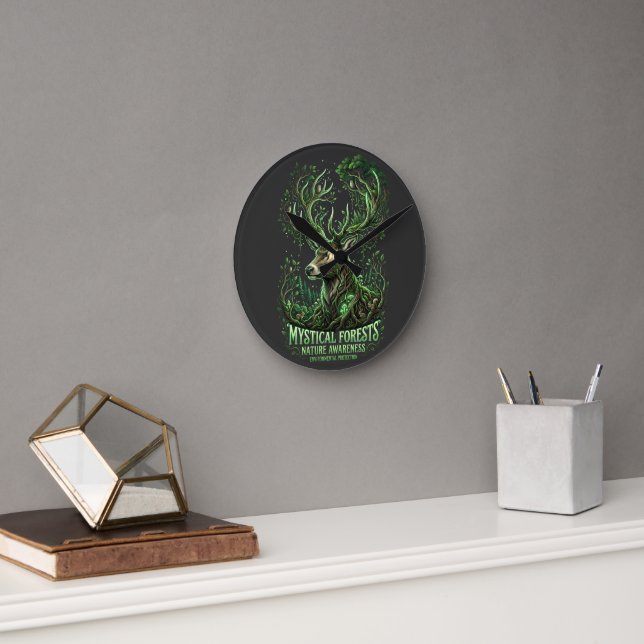 Forest Spirit Round Clock (Office)