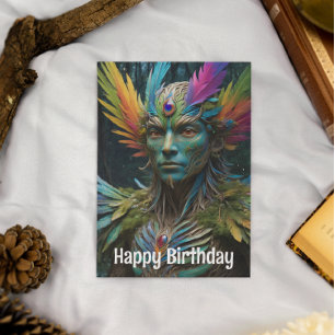 Forest Spirits Feathered Crown Postcard