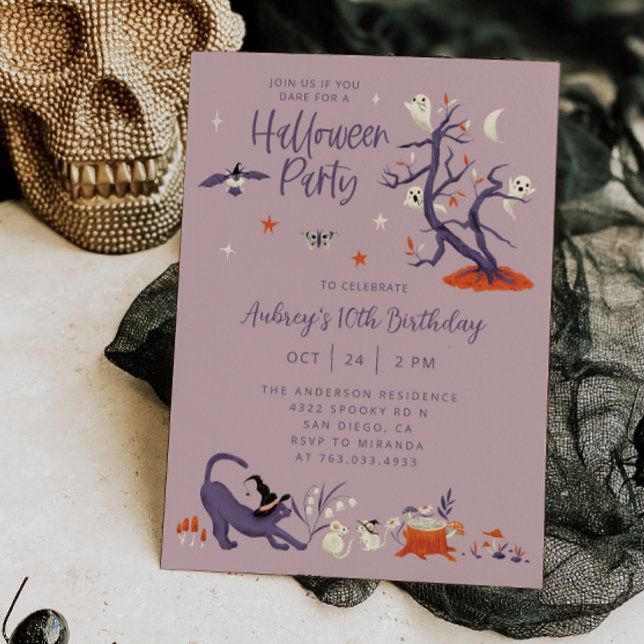 Forest Spirits Halloween Birthday Party  Invitation (Creator Uploaded)