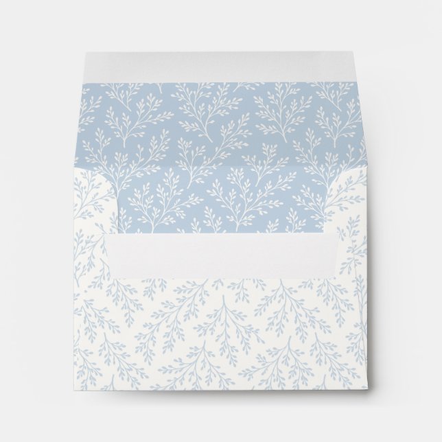 Forest Sprigs Dusty Blue - Neutral Envelope (Back (Bottom))