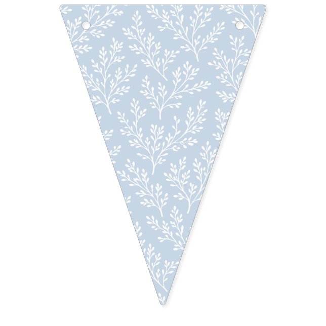 Forest Sprigs Neutral - Dusty Blue Bunting (First Flag)