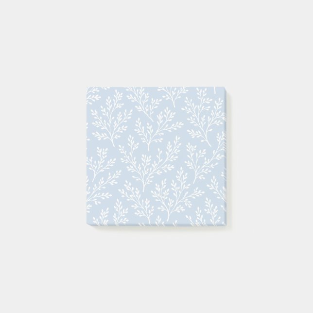 Forest Sprigs Neutral - Dusty Blue Post-it Notes (Front)