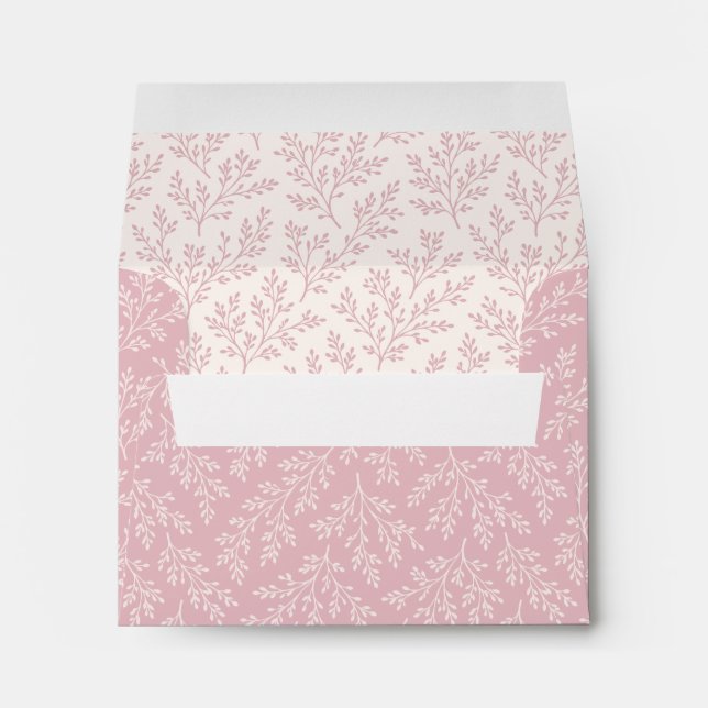 Forest Sprigs Neutral - Muted Rose Envelope (Back (Bottom))