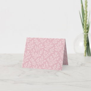Forest Sprigs Neutral - Muted Rose Thank You Card