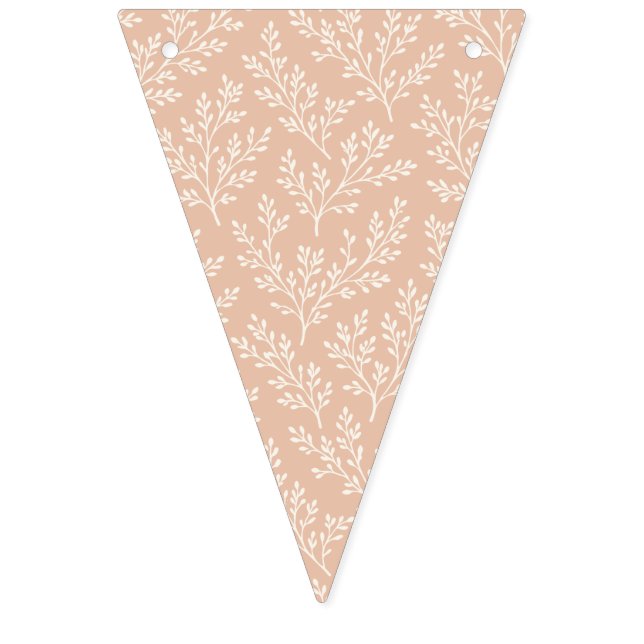 Forest Sprigs Neutral - Warm Apricot Bunting (First Flag)