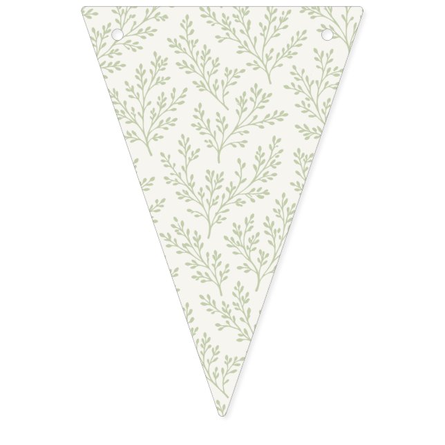 Forest Sprigs Soft Olive - Neutral Bunting (First Flag)