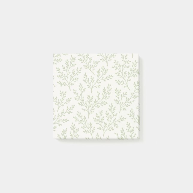Forest Sprigs Soft Olive - Neutral Post-it Notes (Front)