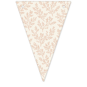 Forest Sprigs Warm Apricot - Neutral Bunting Flags
