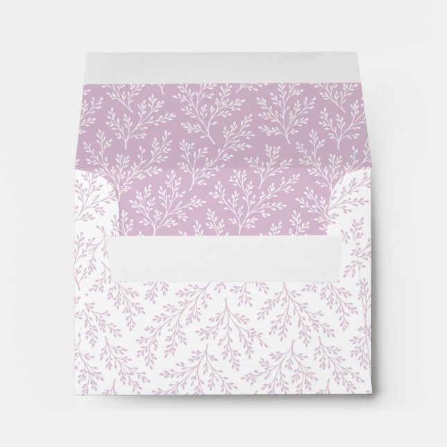 Forest Sprigs Warm Lilac - Neutral Envelope (Back (Bottom))