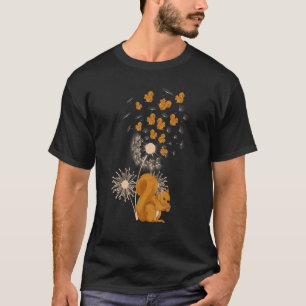 Forest Squirrel Dandelion Animal Nature Squirrel T-Shirt
