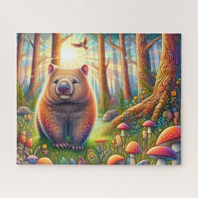 Forest Standing Wombat Jigsaw Puzzle (Horizontal)
