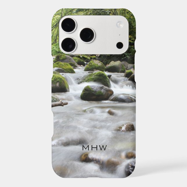 Forest Stream custom monogram phone cases (Back)