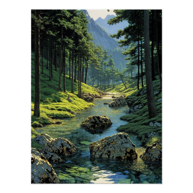 Forest Stream Poster (Front)