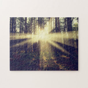 Forest Sunbeams Jigsaw Puzzle